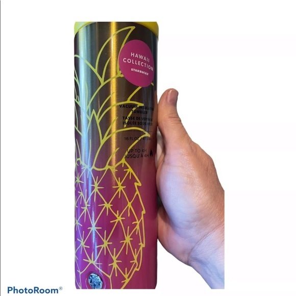 New Starbucks HAWAII PINEAPPLE Metal Tumbler - Picture 3 of 4